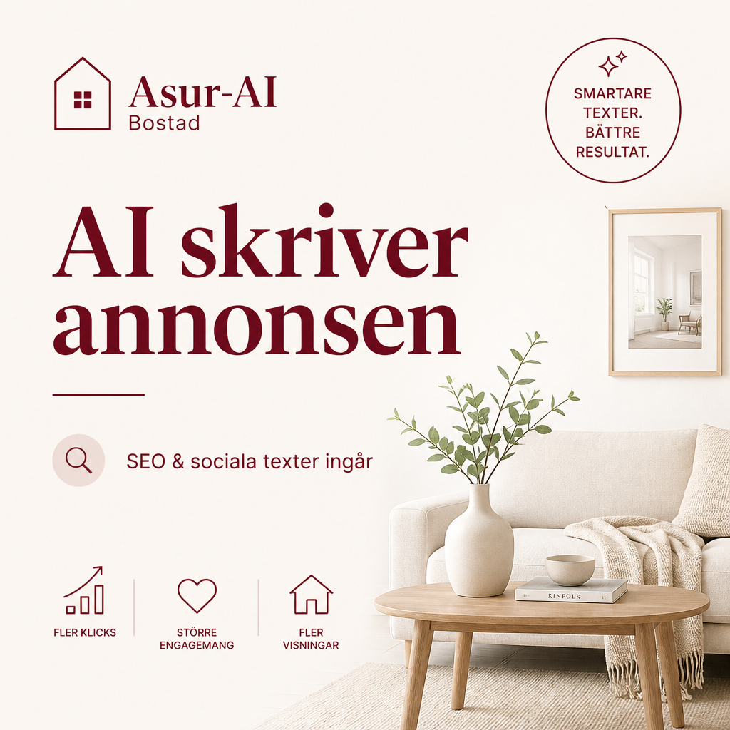 Asur-AI Bostad – AI skriver annonstexten