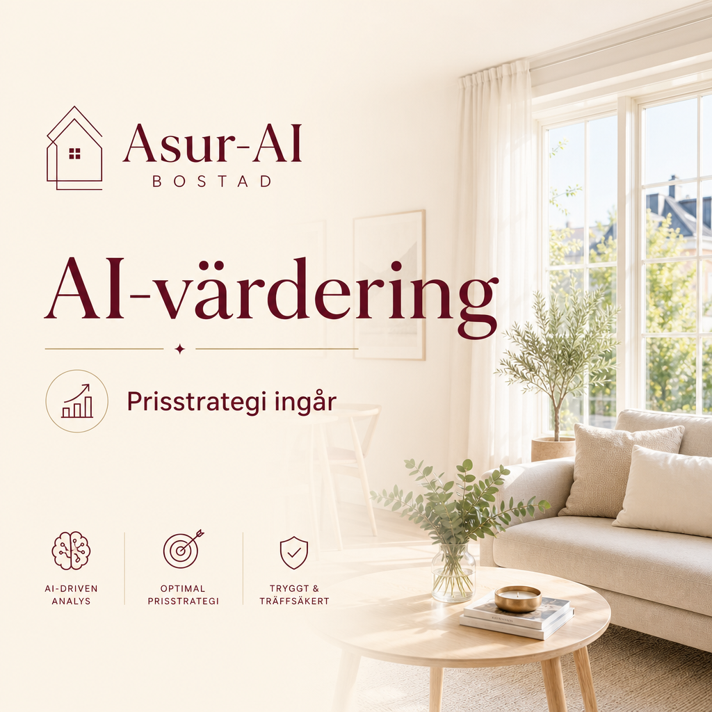 Asur-AI Bostad – AI-värdering ingår